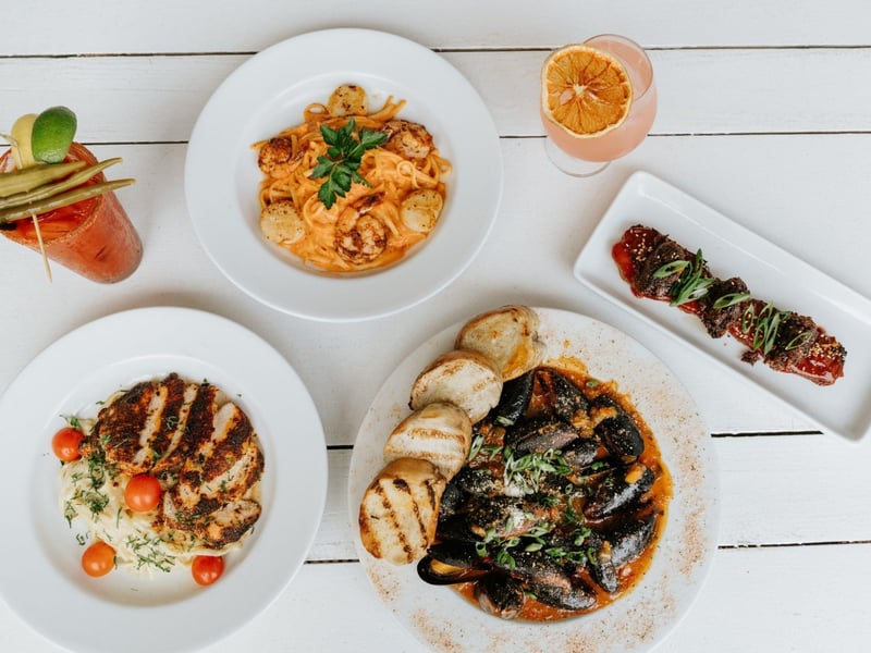 A dinner spread from The Bay