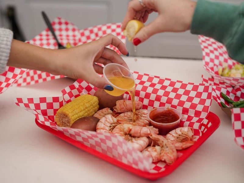 Steamed Royal Reds with melted butter