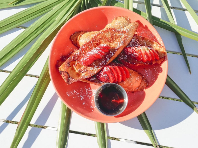 The French French toast with strawberries