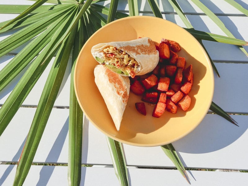 The spicy grilled chicken wrap