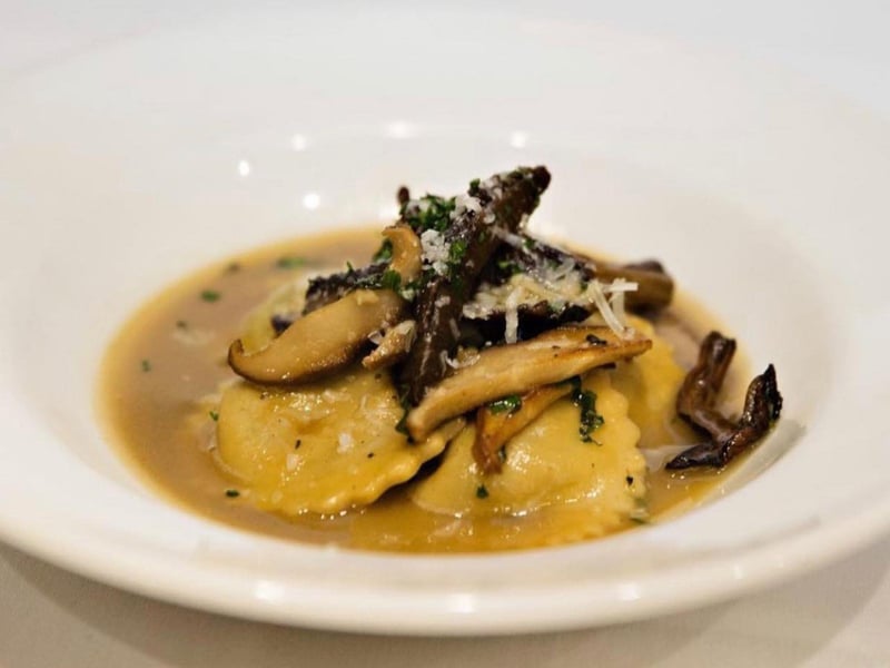 Wild mushroom ravioli from Trattoria Borago