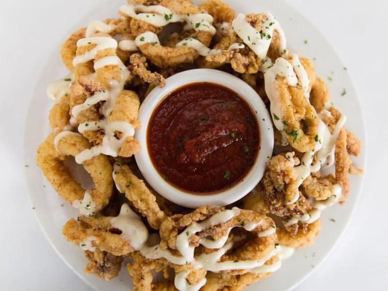 Cornmeal dusted calamari
