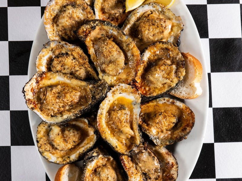 Baked oysters at Acme Oyster House