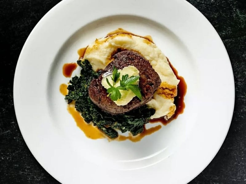 A delicious steak from Bistro Bijoux in Destin, Florida