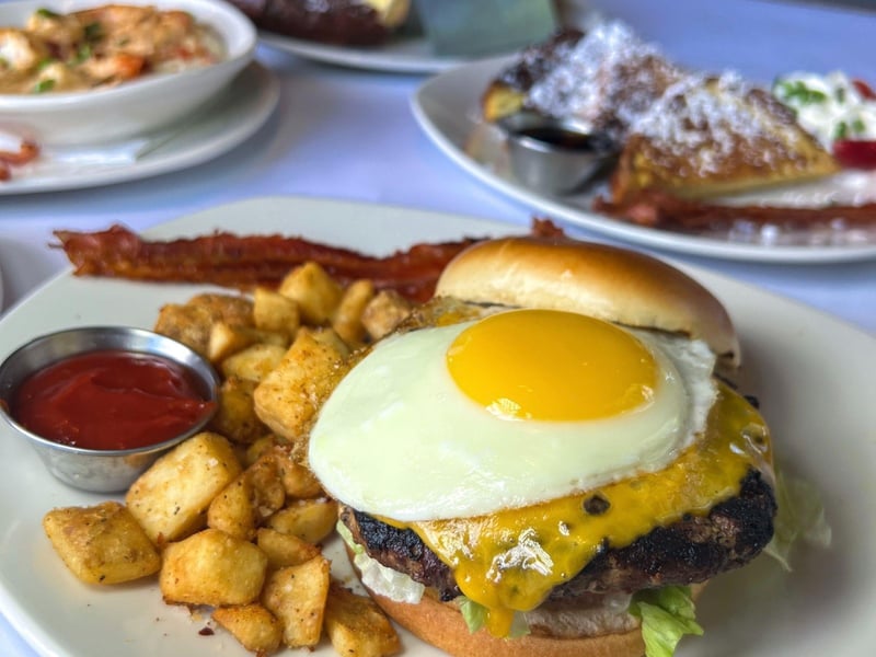 Brunch plates from the Bonefish Grill in Destin, Florida