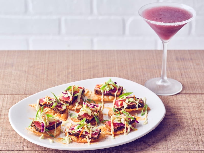 Ahi Tuna wonton crisps