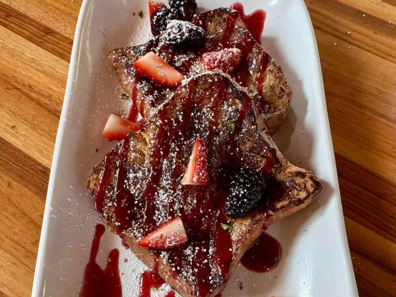 The mixed berry French toast