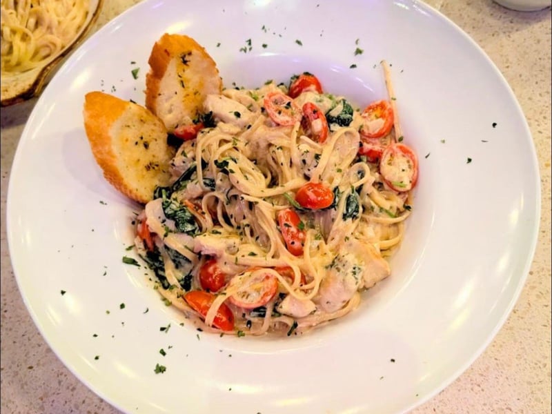 Shrimp Alfredo at Brotulas in Destin, Florida