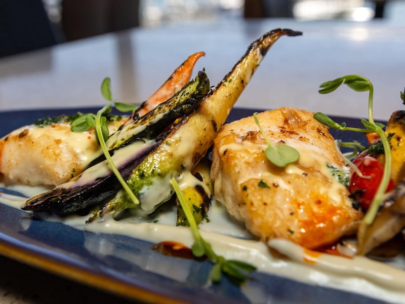 A seafood dish from Brotulas in Destin, Florida