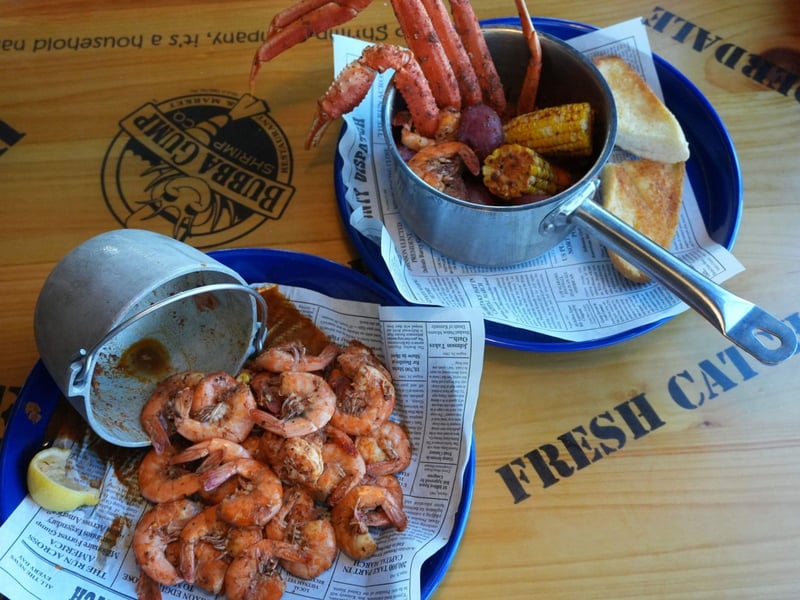 Seafood at Bubba Gump Shrimp Co. in Destin, Florida