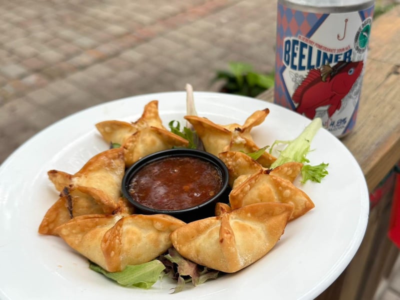 Homemade crab rangoons Dewey Destins Harborside Restaurant