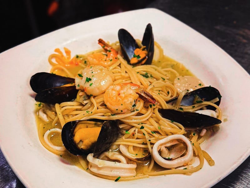 Seafood linguine at Fat Clemenzas