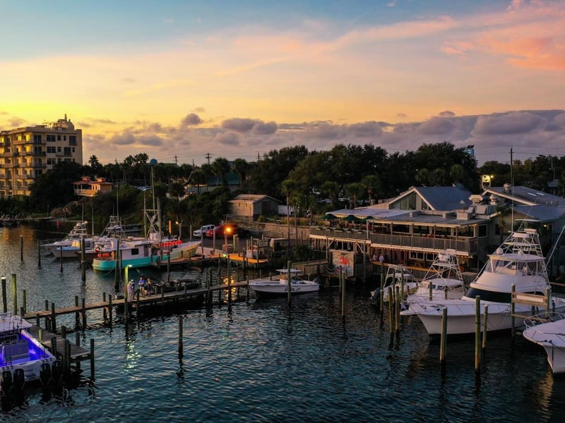 Enjoy waterfront dining at Harbor Docks