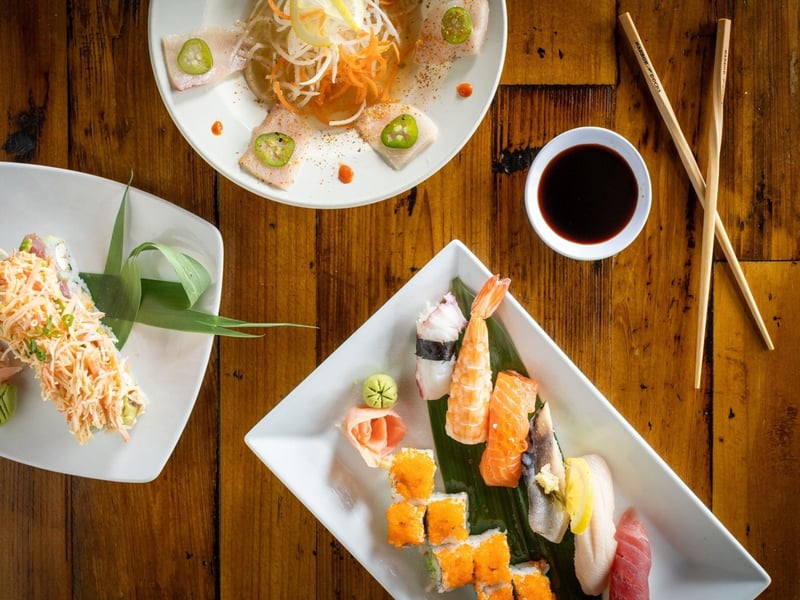 Seafood and sushi from Harbor Docks in Destin, Florida