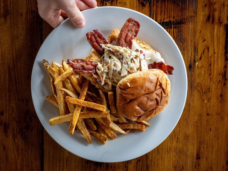 The spicy grouper club with applewood smoked bacon