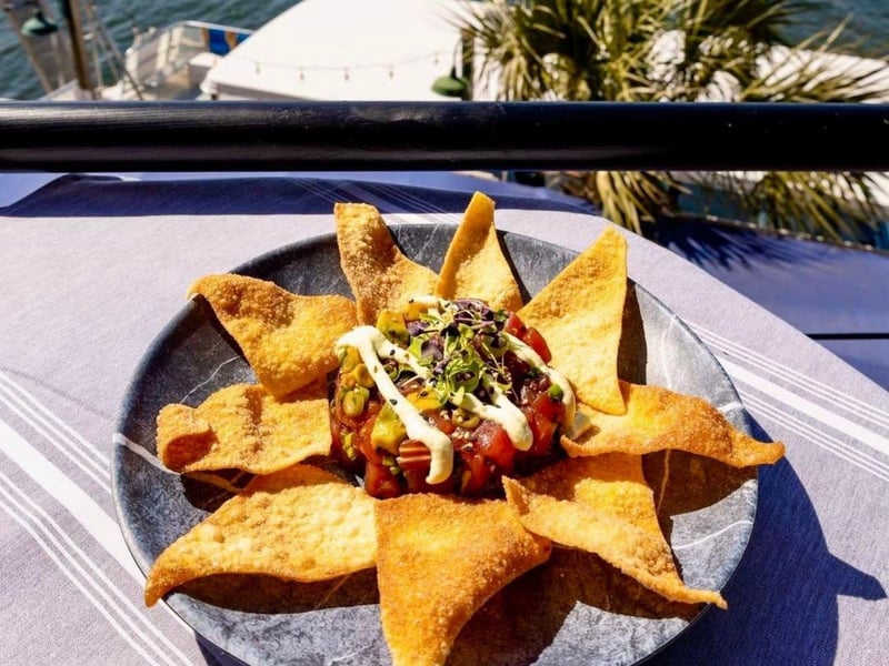 Ahi Tuna nachos from Harry Ts in Destin, Florida