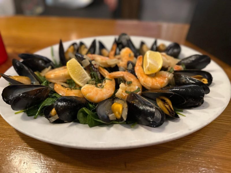 Fresh seafood from La Famiglia Italian Restaurant in Destin, Florida