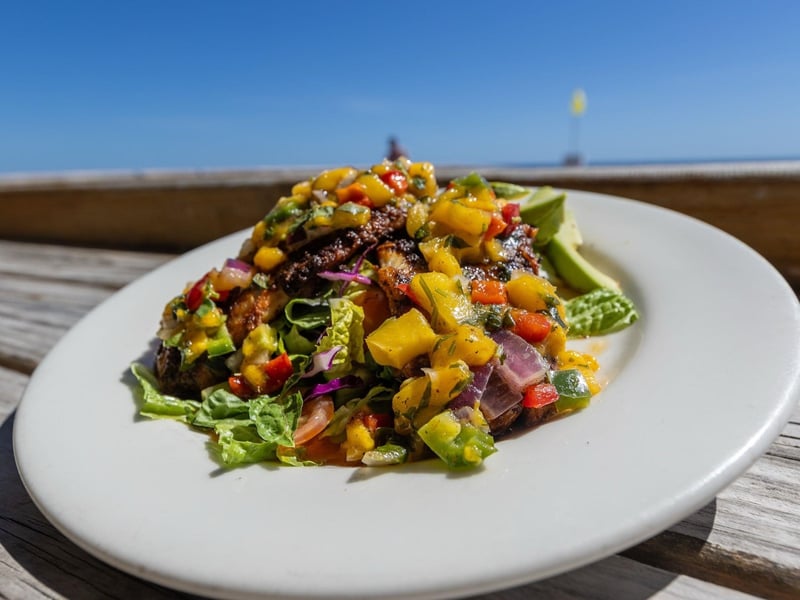 The La Paz signature salad with a jalapeno vinaigrette