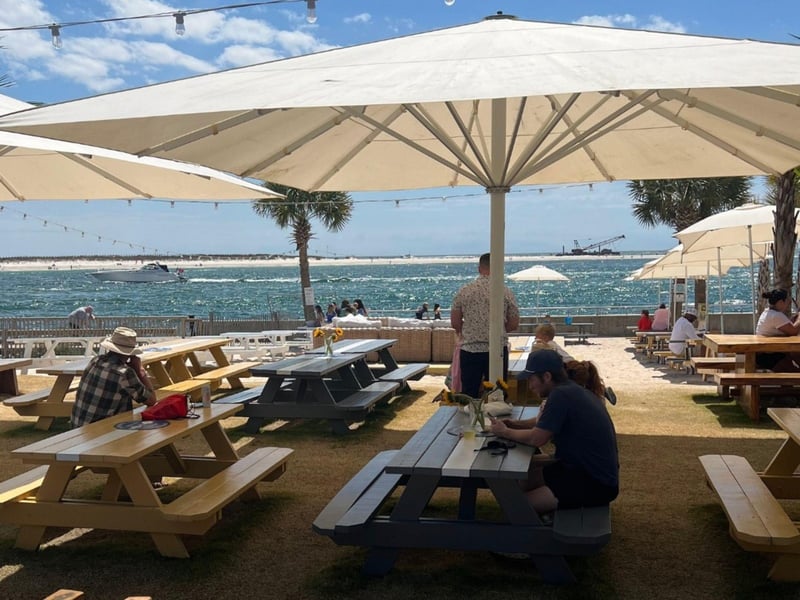 Lovely waterfront dining at The Gulf