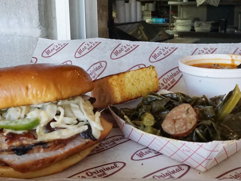 The Turkey Club with collard greens