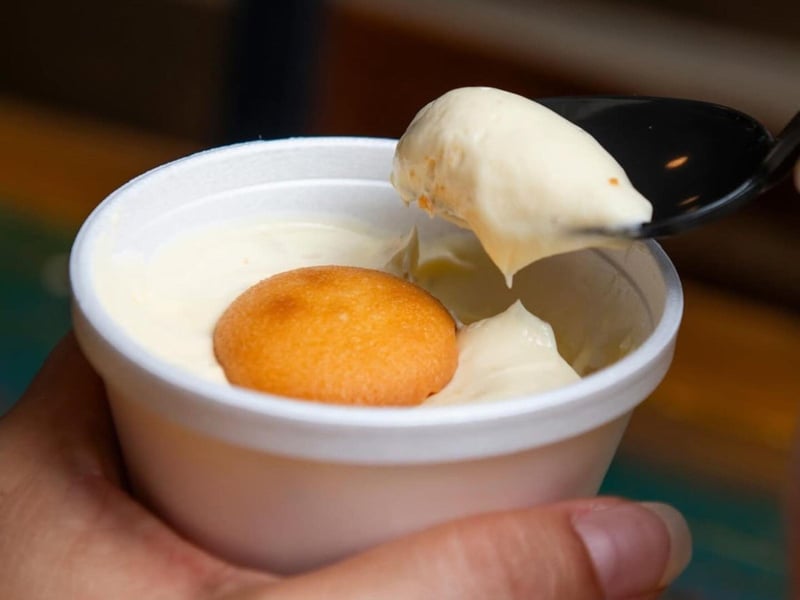 Banana pudding at Moes Original BBQ in Destin, Florida