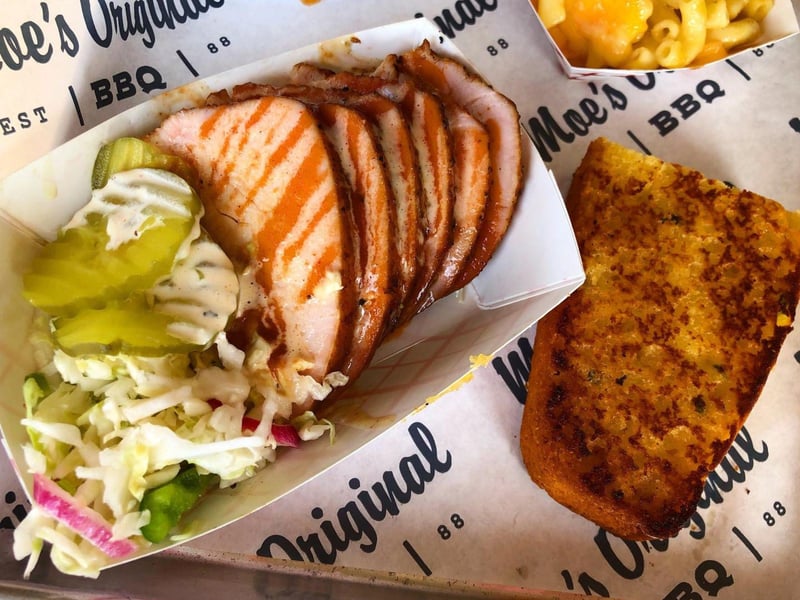 The turkey platter with cornbread and mac n cheese