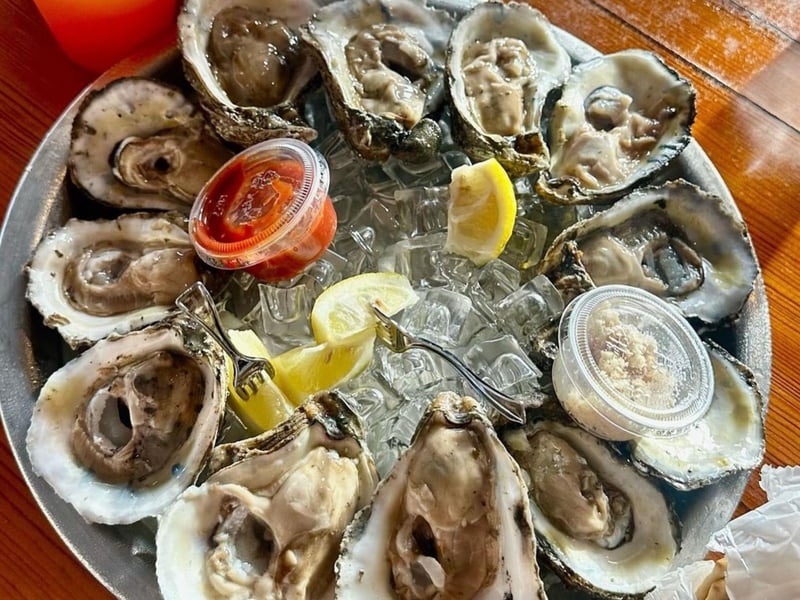 Fresh oysters from The Edge in Destin, Florida