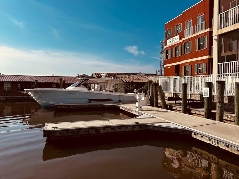 The lovely marina in Apalachicola, Florida