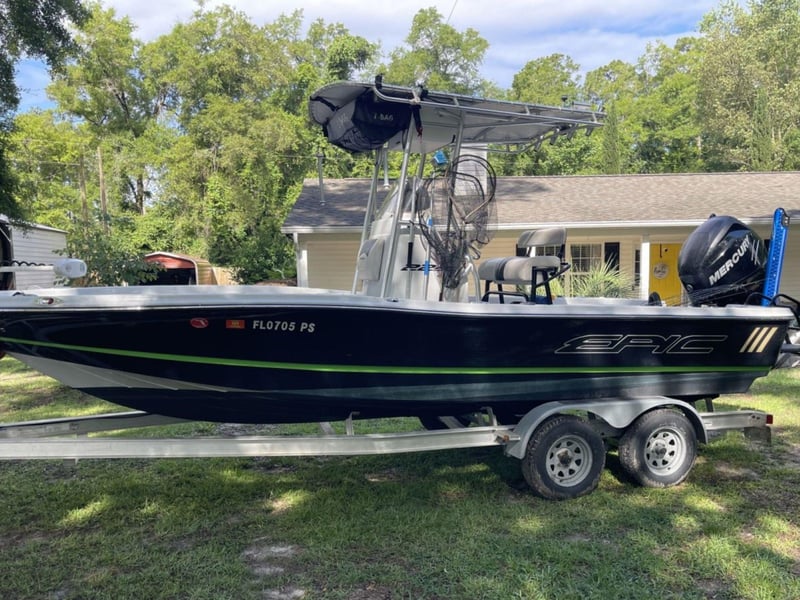 The 32 foot Epic bay boat