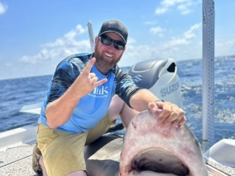 A shark caught on a trip with Coast Runner Outfitters