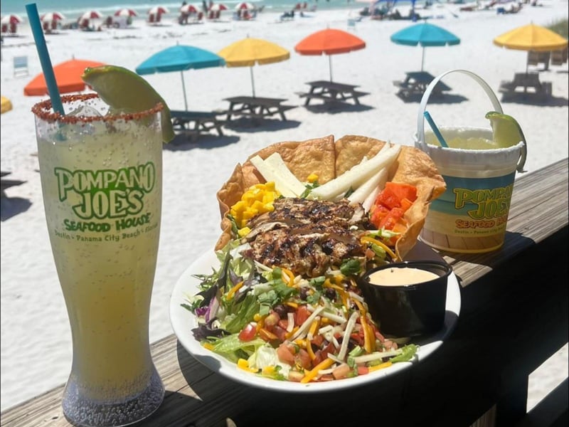 Pompano Joes Caribbean Taco Salad