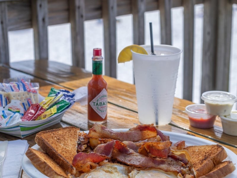 The Whaler with your choice of eggs, toast and meat