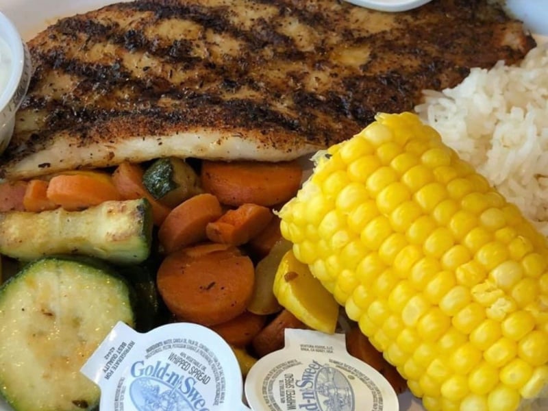 The grilled fish fillet with your choice of spices