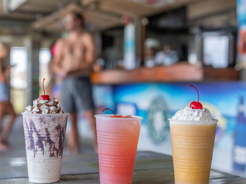 Colorful cocktails at The Whales Tale in Destin, Florida