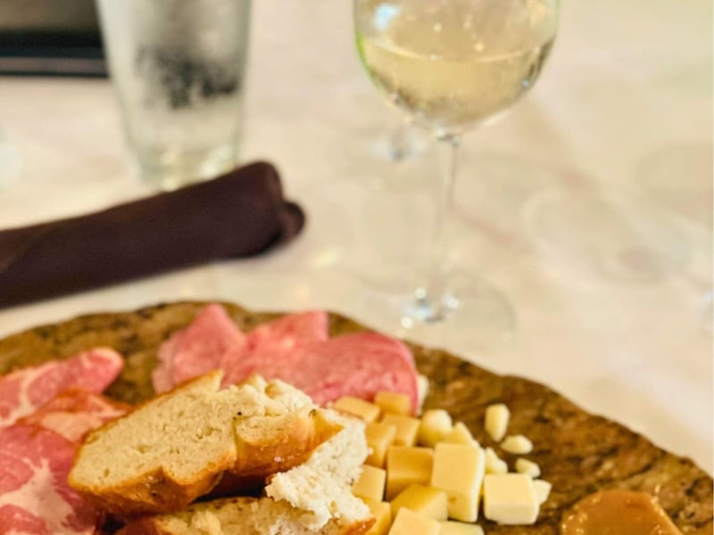 A charcuterie board with the chefs selection