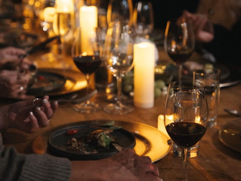 The intimate dining room at Roux on 30a