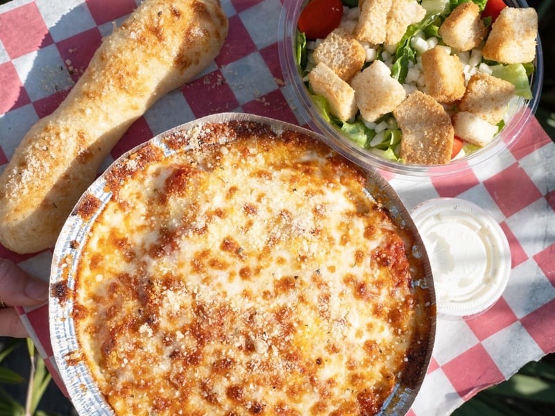 The baked spaghetti meal