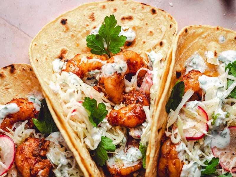 Blackened shrimp tacos