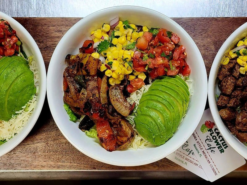 The burrito bowl with steak