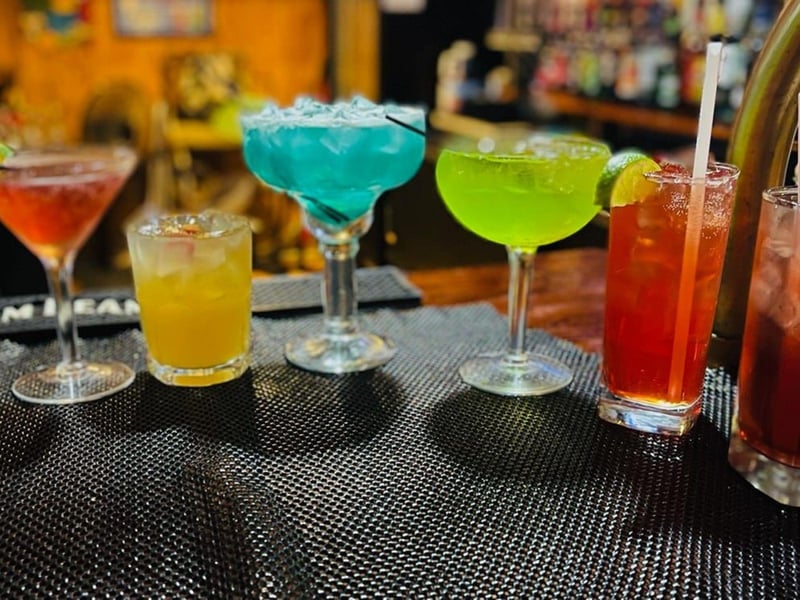 Cocktails at East Bay Crab House in Navarre Beach, Florida