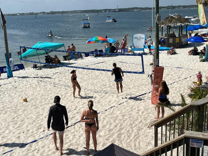 Beach volleyball at Juanas Pagodas and Sailors Grill