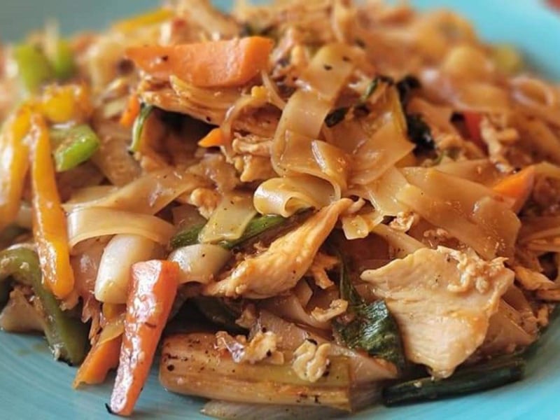 The basil drunken noodles