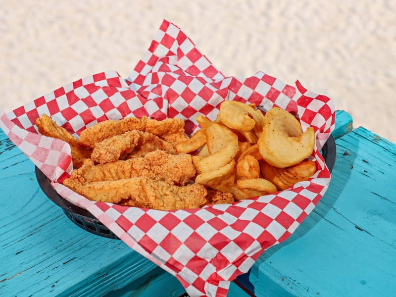Southernstyle chicken fingers at Windjammers on the Pier