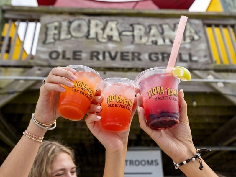 Fun cocktails from the Ole River Grill in Perdido Key, Florida