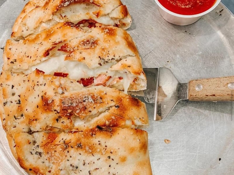 A calzone at Lillians Pizza in Perdido Key