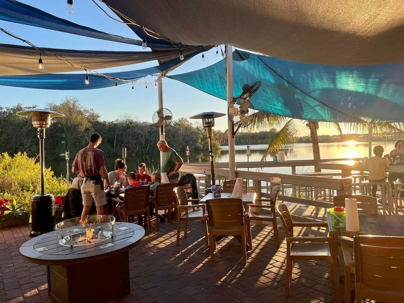Waterfront, patio dining at Anna Maria Oyster House