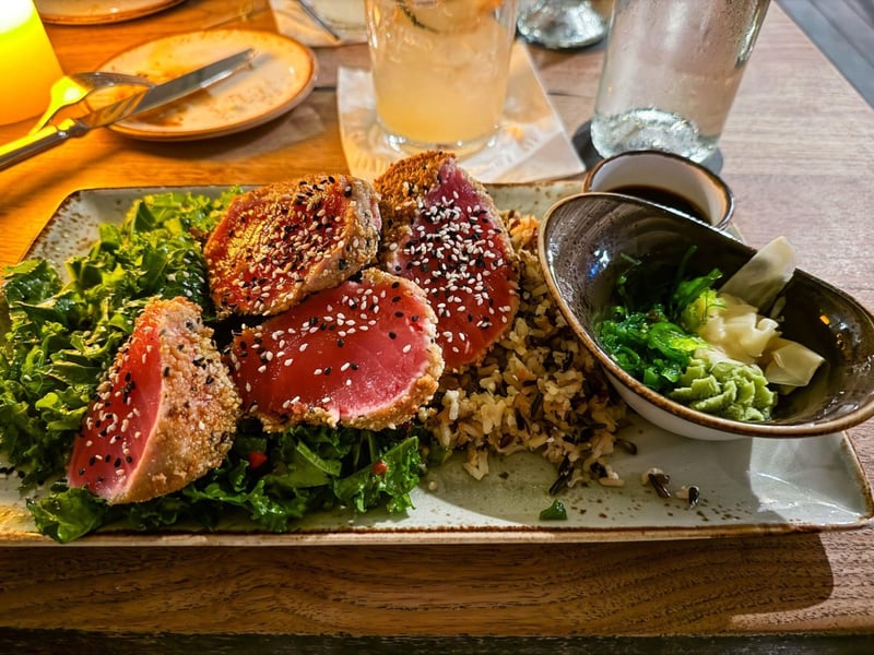 Wasabi crusted tuna