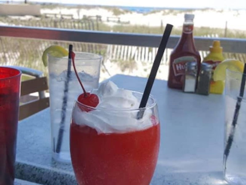 A cocktail at Bahama Bobs Beach Side Cafe in Gulf Shores, Alabama