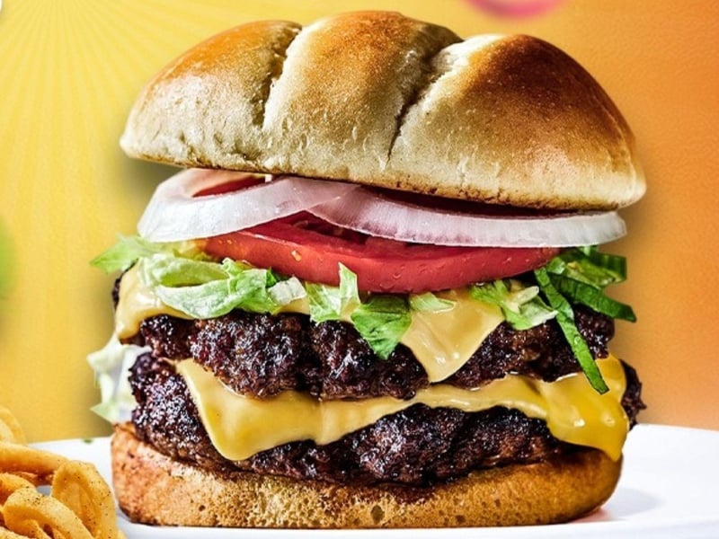 A double cheeseburger