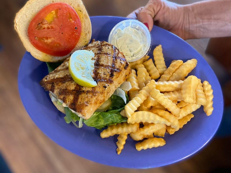 The grouper sandwich with fries